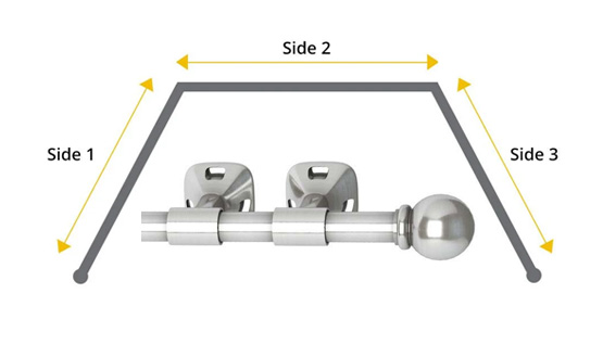 Eyelet Bay Window Curtain Poles
