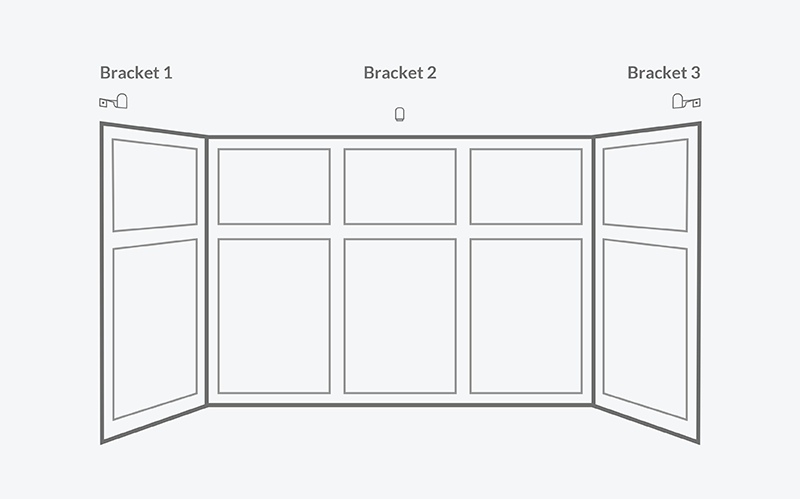 Image of fixing end and center brackets