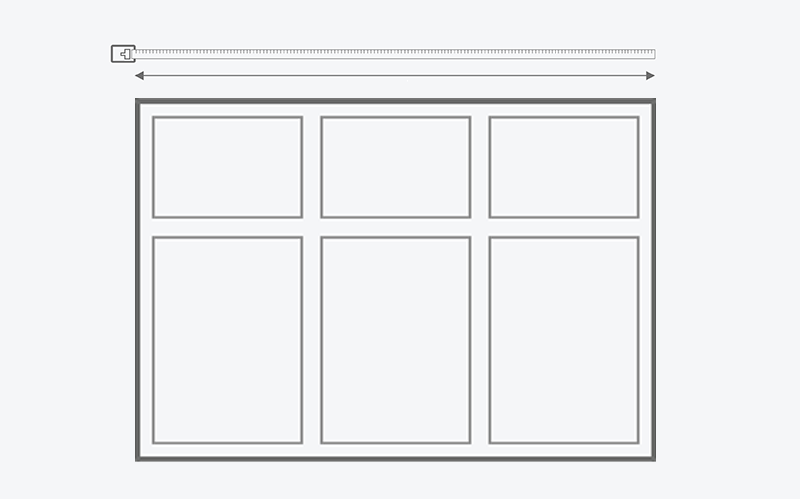 Image of measuring the distance between the top of the window and the ceiling