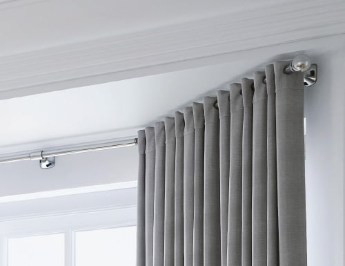 Speedy Eyelet Curtain Pole for Bay Windows