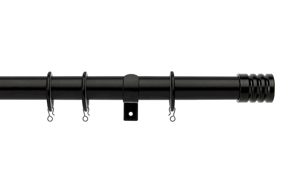 Universal 19mm Barrel Black Metal Curtain Pole Universal 19mm Barrel Black Metal, Black Metal Curtain Pole Uk