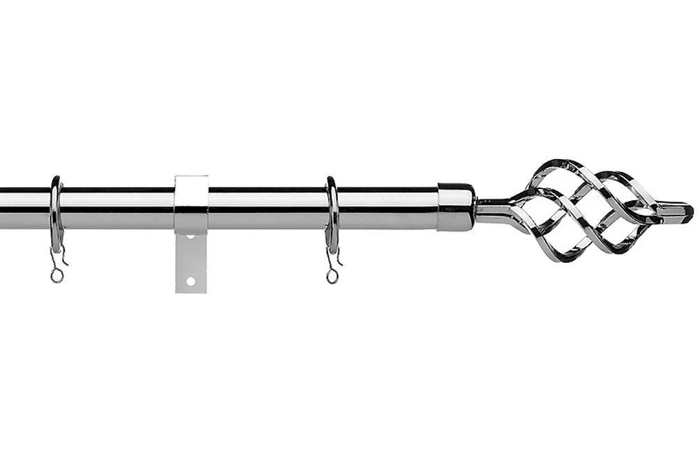 Universal 16 19mm Cage Chrome Extendable Curtain Pole