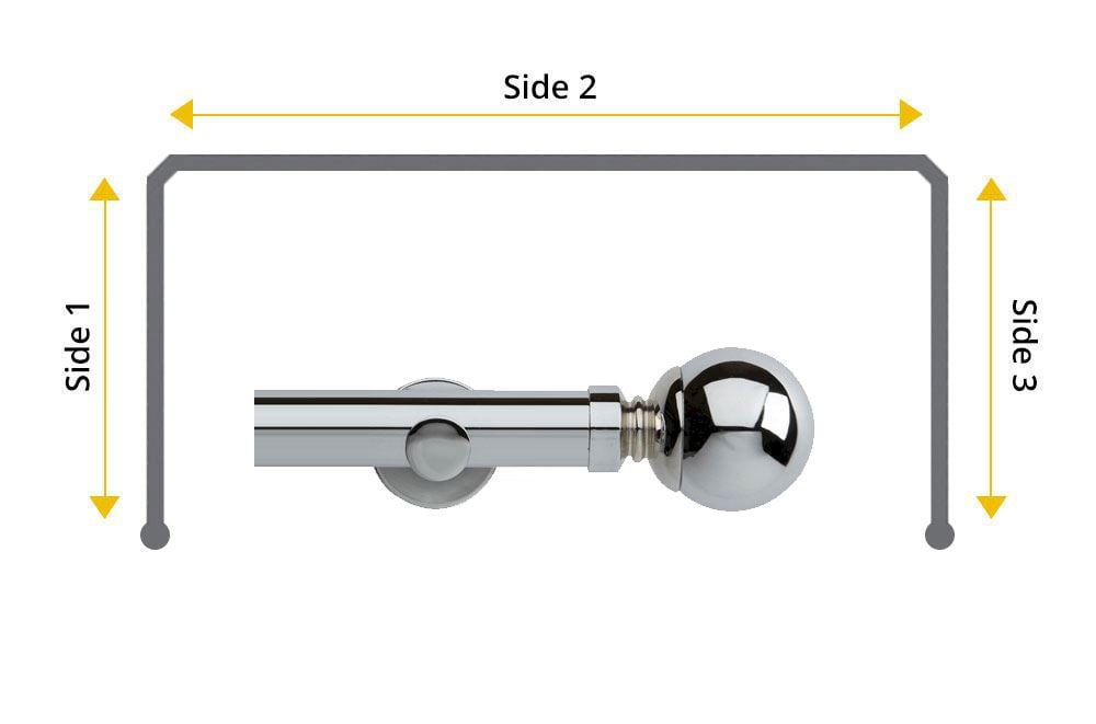 Rolls Neo 28mm Bay Window Eyelet Pole Ball Chrome