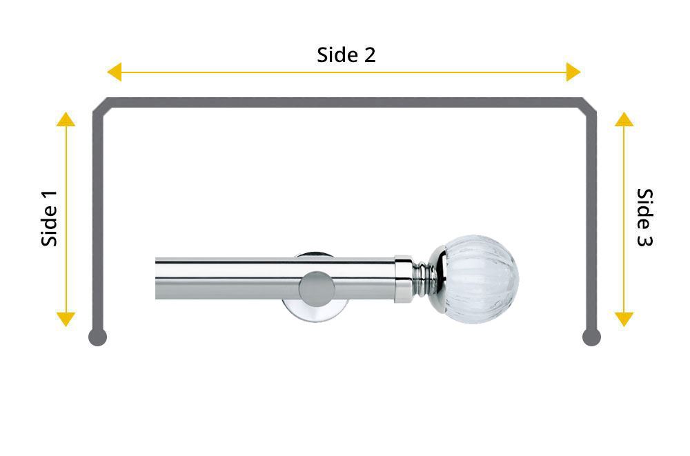 Rolls Neo 28mm Bay Window Eyelet Pole Clear Pumpkin Chrome