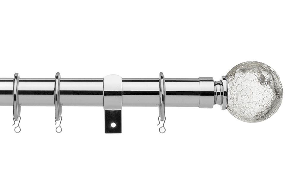Universal 25 28mm Ed Glass Chrome Extendable Curtain Pole Chrome Extendable Curtain Pole Undefined