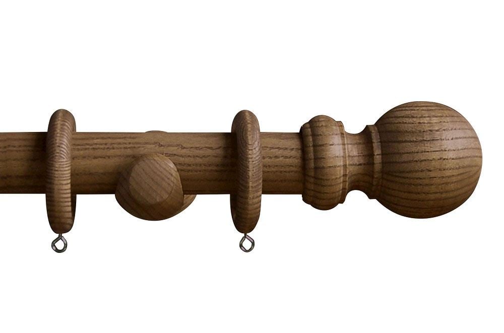 Swish 35mm Forever Autumn Ball Hot Cocoa Wooden Curtain Pole