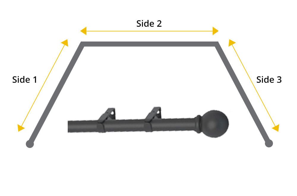 Speedy 28mm Eyelet Bay Window Pole Black