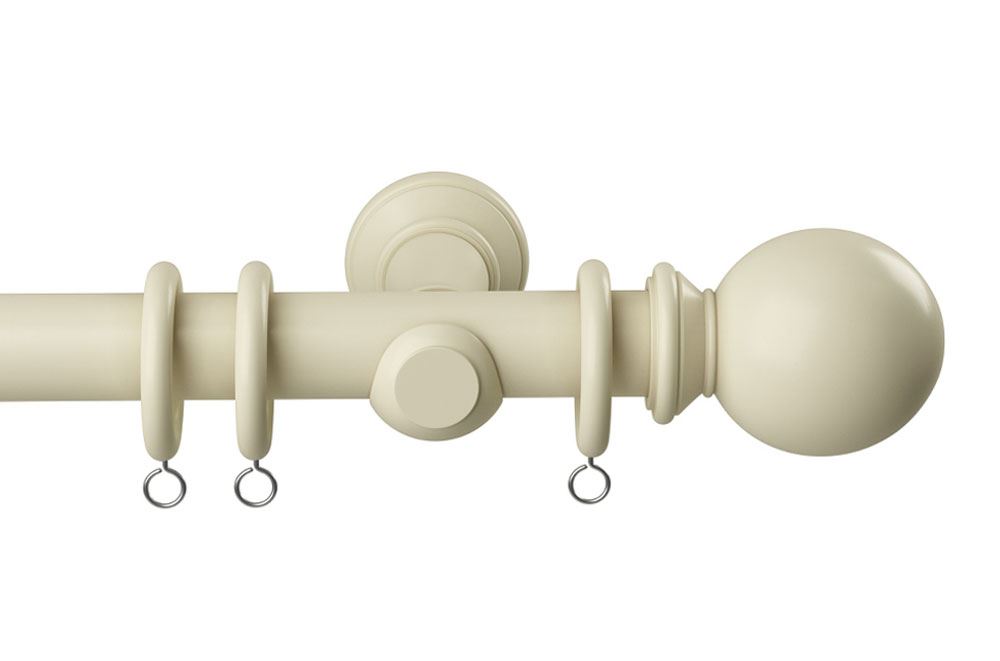 Victory 28mm Wooden Curtain Pole Rings – Easy Glide, Traditional Finish
