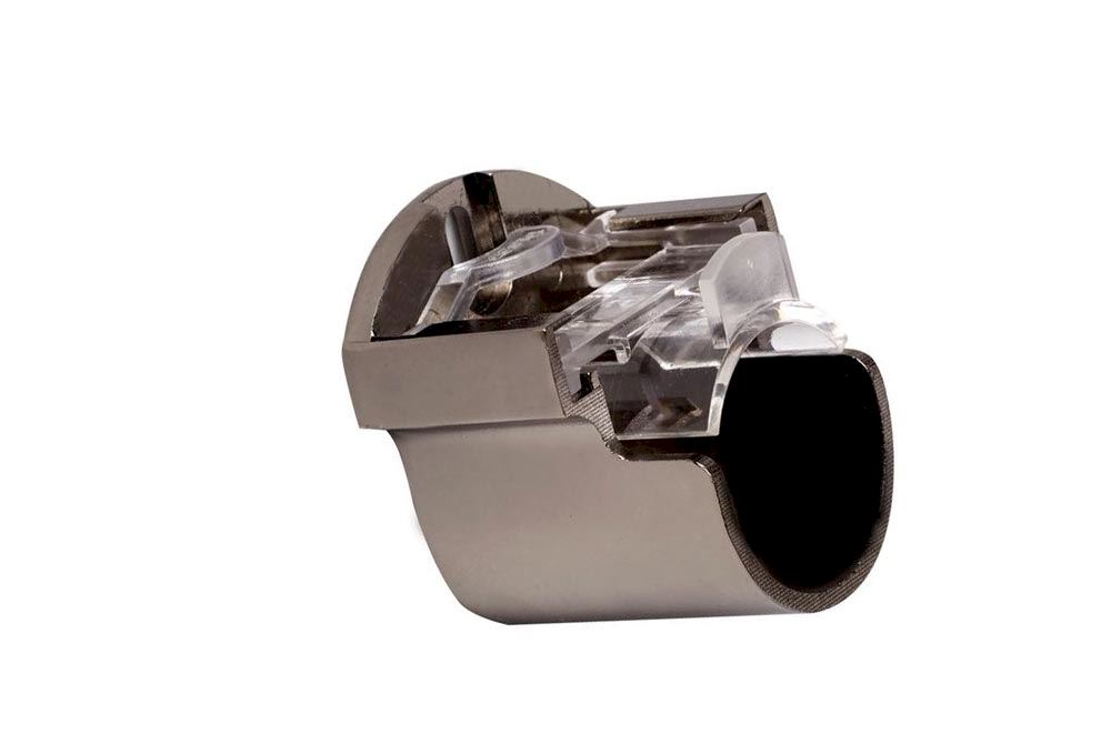 Speedy 28mm Recess Support Polished Graphite Curtain Pole Store