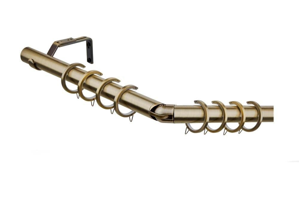 Speedy 28mm Bella 5 Sided Bay Window Pole Antique Brass - Thumbnail 2