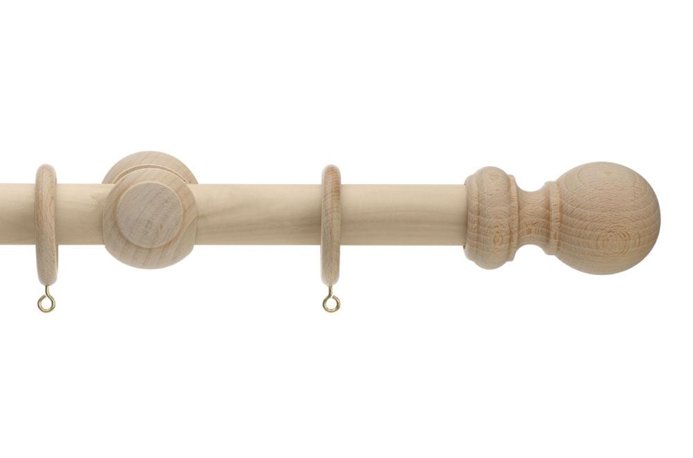 Rolls 28mm Unfinished Wooden Curtain Pole Rolls 28mm Unfinished Wooden Curtain Pole Undefined