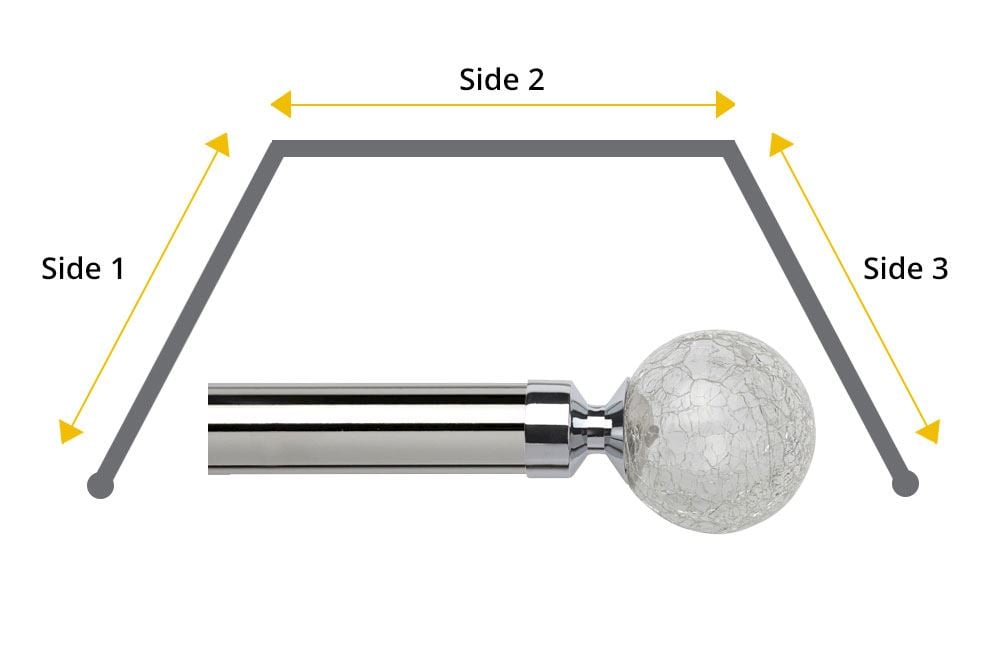 pics 3 Sided Bay Window Curtain Rod speedy 28mm crash 3 sided bay window curtain pole chrome