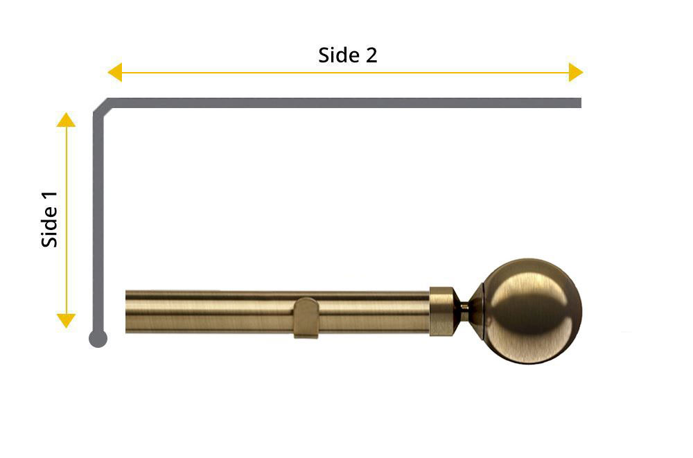 28mm Antique Brass Adjustable Extendable Curtain Pole Bracket Brackets 1 2 3