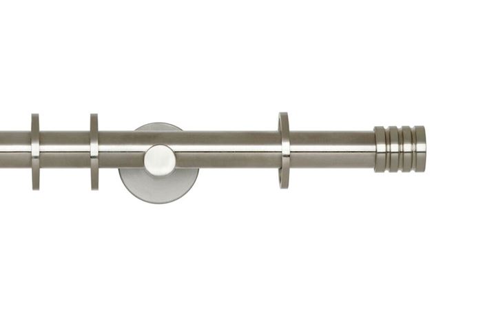 Rolls 19mm Neo Stud 500cm One Piece Stainless Steel Curtain Pole