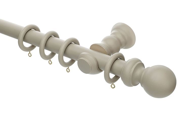 Rolls Honister 28mm Wooden Curtain Pole Caffe Latte