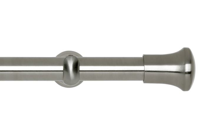 Rolls 28mm Neo Trumpet Metal Eyelet Pole Satin Steel