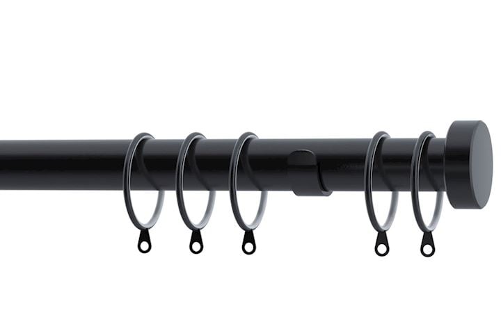 Speedy 28mm Stud End Cap Curtain Pole Black