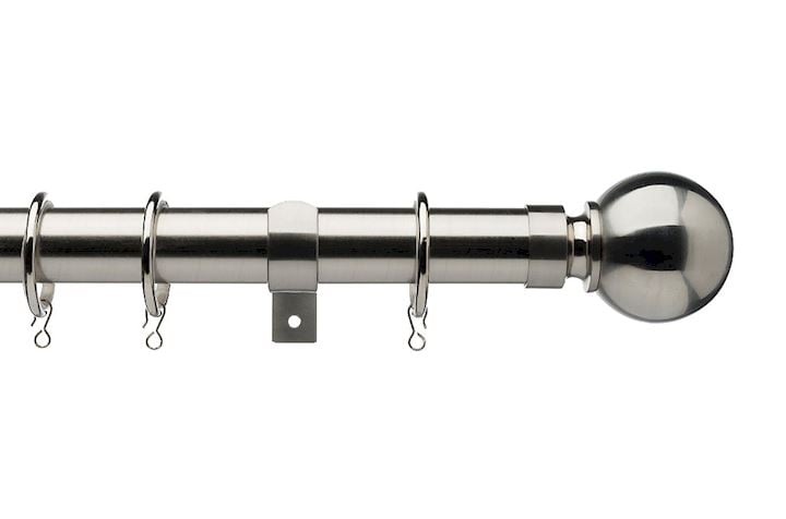 Universal 25-28mm Ball Satin Steel Extendable Curtain Pole