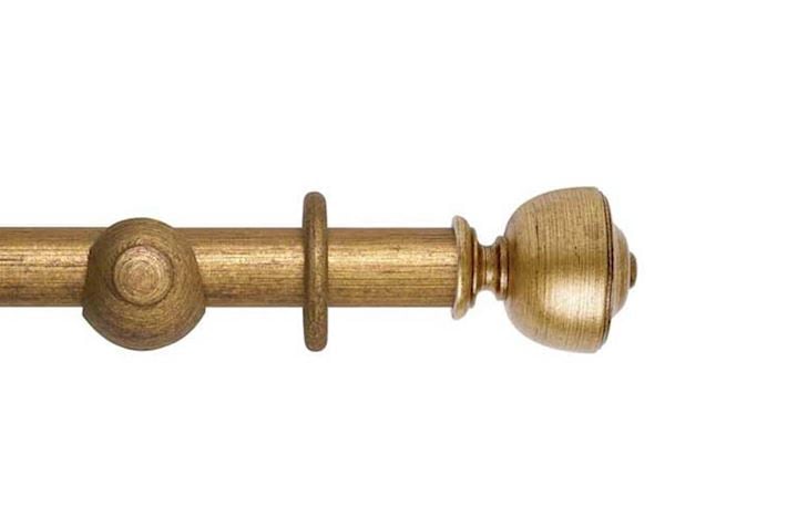 Rolls 35mm Museum Asher Wooden Curtain Pole Antique Gilt