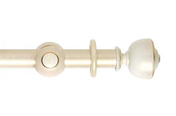 Rolls 35mm Museum Asher Wooden Curtain Pole Cream Gold Wash