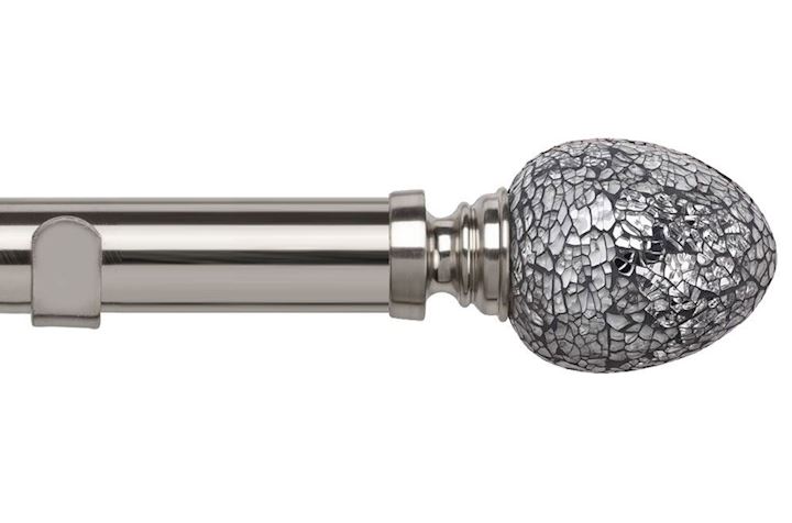 Speedy 35mm Alexia Mirror Eyelet Pole Satin Silver