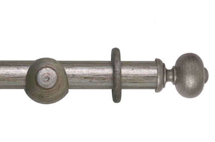 Rolls 45mm Museum Parham Wooden Curtain Pole Antique Silver