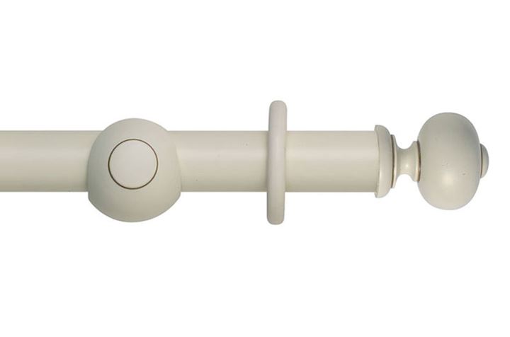 Rolls 45mm Museum Parham Wooden Curtain Pole Antique White 