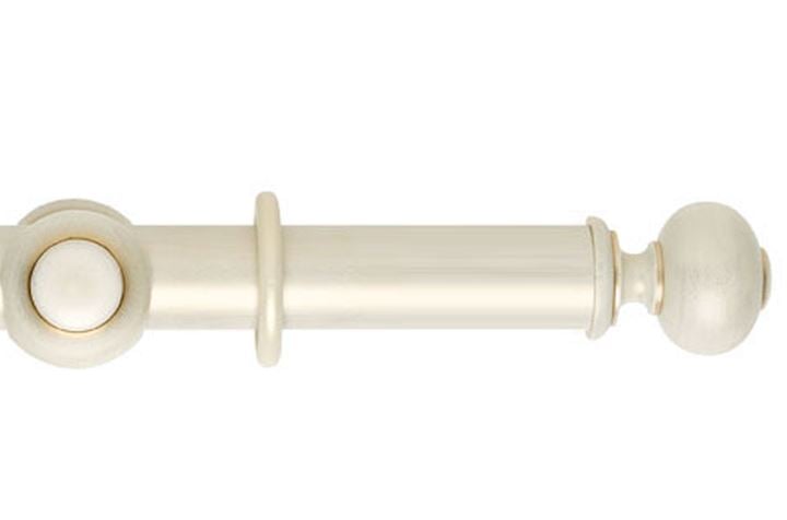 Rolls 45mm Museum Parham Wooden Curtain Pole Cream and Gold Wash 