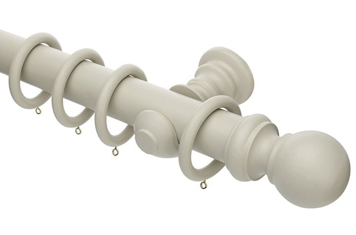 Rolls Honister 50mm Wooden Curtain Pole Stone