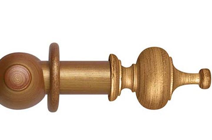 Hallis 55mm Museum Boudoir Wooden Curtain Pole Red Gold