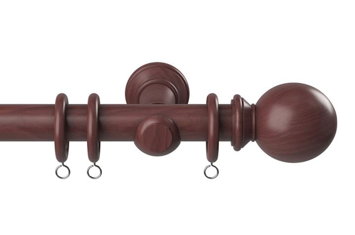 Speedy Woodland 28mm Dark Oak Wooden Curtain Pole