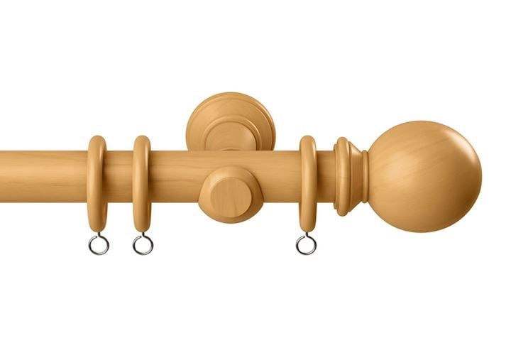 Speedy Woodland 28mm Natural Oak Wooden Curtain Pole