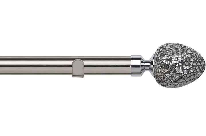 Speedy 28mm Alexia Satin Silver Eyelet Pole