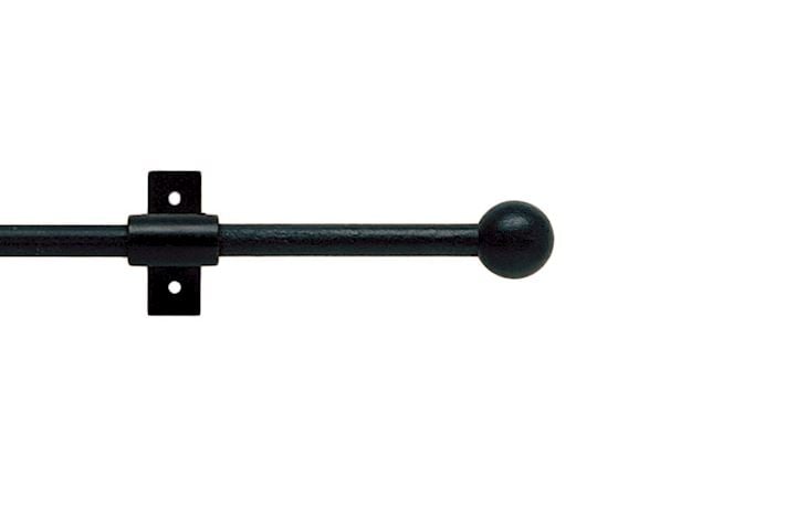 Artisan 12mm Mini Cannon Black Wrought Iron Curtain Pole