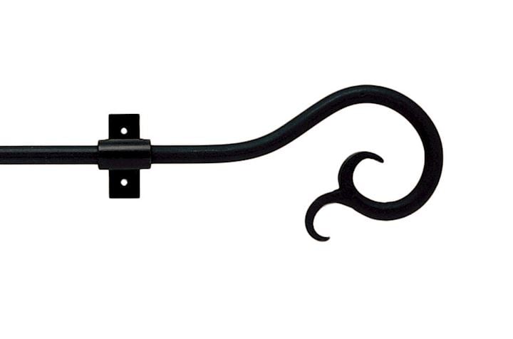 Artisan 12mm Filigree Black Wrought Iron Curtain Pole