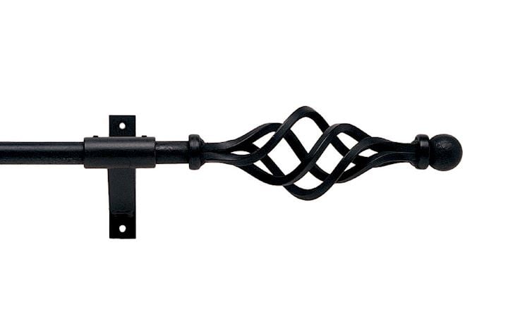 Artisan 16mm Cage Black Wrought Iron Curtain Pole