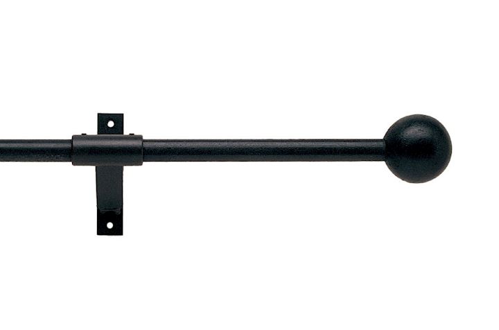 Artisan 16mm Cannon Black Wrought Iron Curtain Pole