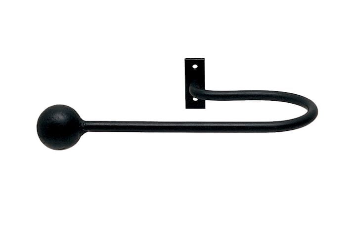 Artisan Extended Cannon Black Wrought Iron Holdback