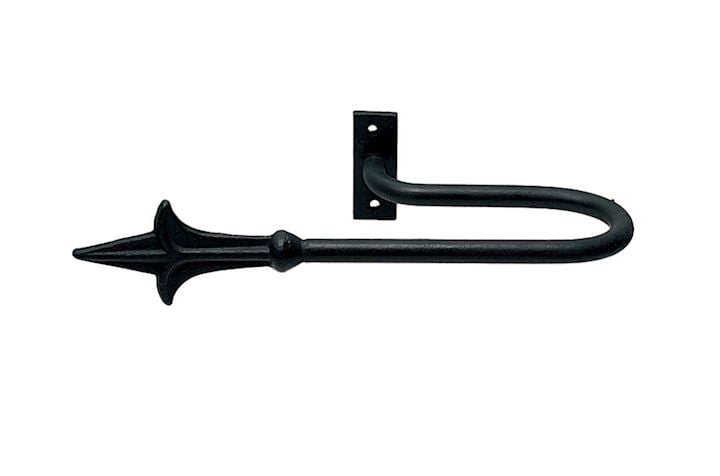 Artisan Extended Spear Black Wrought Iron Curtain Holdback