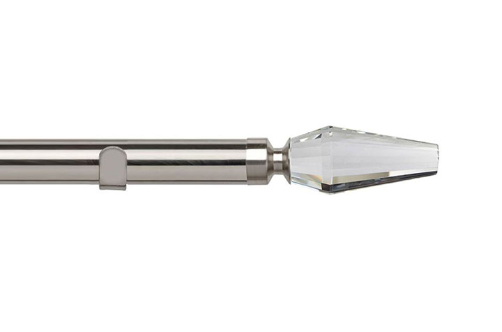 Speedy 28mm Crystal Eyelet Curtain Pole Chrome
