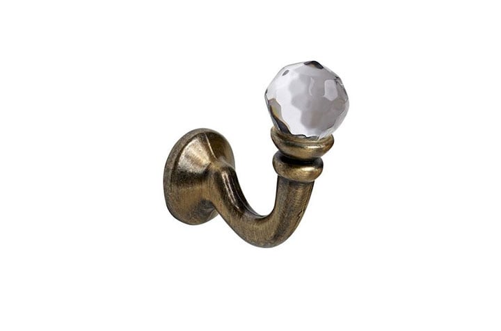 Speedy Crystal Palma Tie Back Hooks Antique Brass