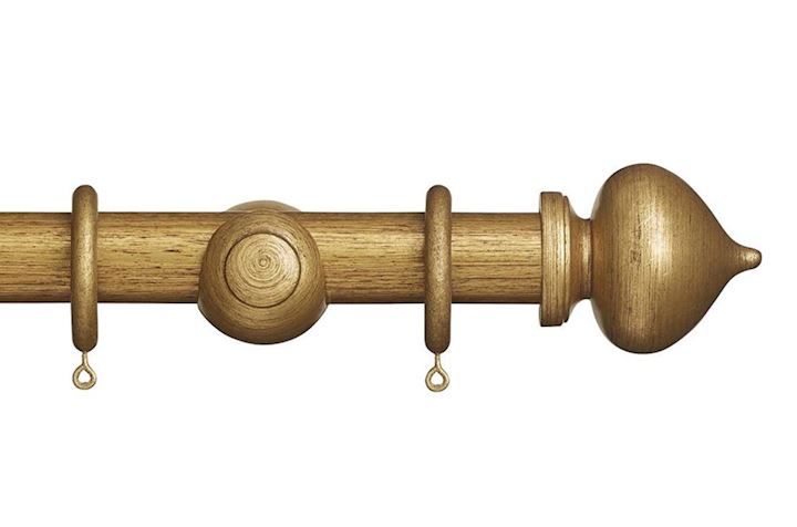 Rolls 35mm Museum Florence Wooden Curtain Pole Antique Gilt