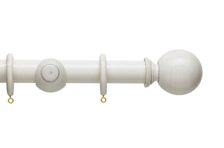 Hallis 35mm Origins Ball Chalk Stone Wooden Curtain Pole