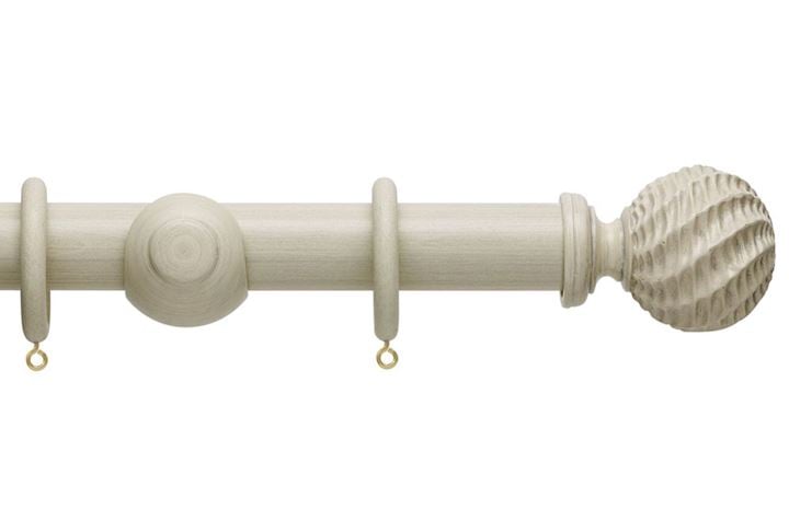 Hallis 35mm Origins Ammonite Limestone Wooden Curtain Pole