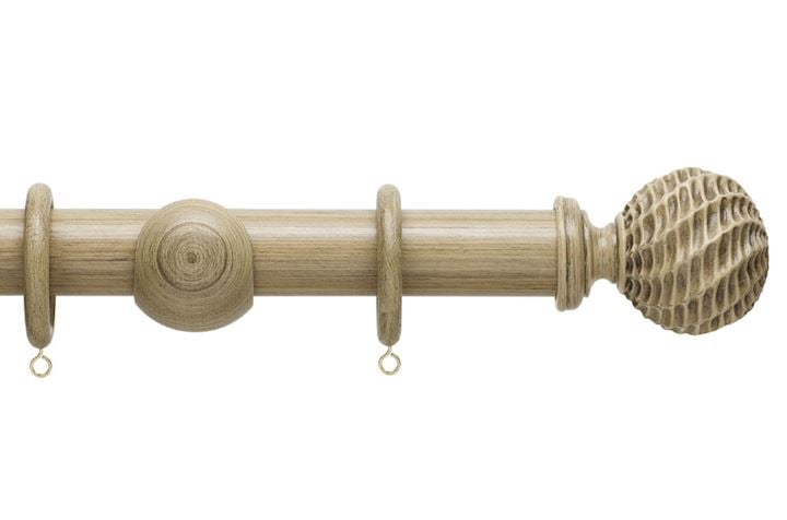 Hallis 35mm Origins Ammonite Quarry Stone Wooden Curtain Pole