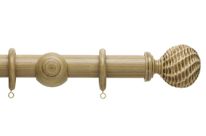 Hallis 35mm Origins Ammonite Shale Wooden Curtain Pole