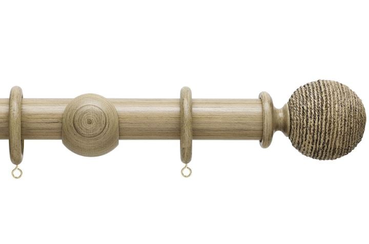 Hallis 35mm Origins Twine Quarry Stone Wooden Curtain Pole