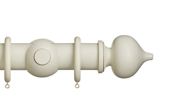 Rolls 45mm Museum Florence Wooden Curtain Pole Antique White