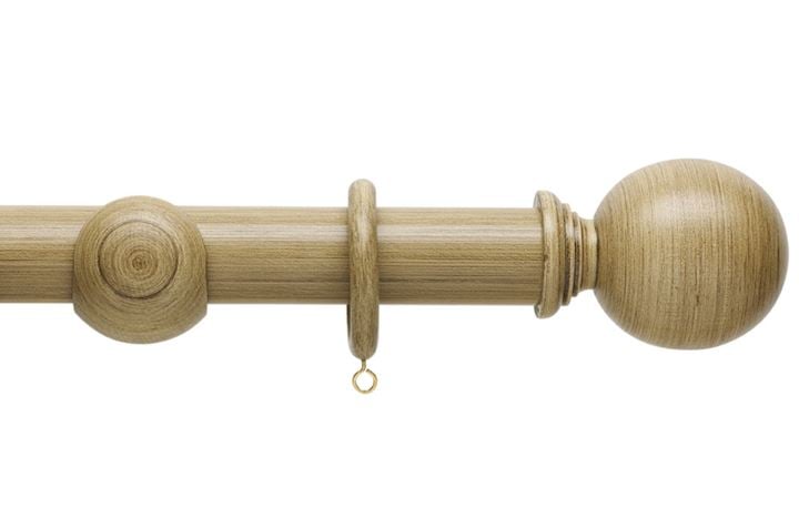 Hallis 45mm Origins Ball Shale Wooden Curtain Pole