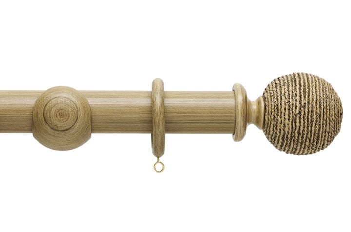 Hallis 45mm Origins Twine Shale Wooden Curtain Pole